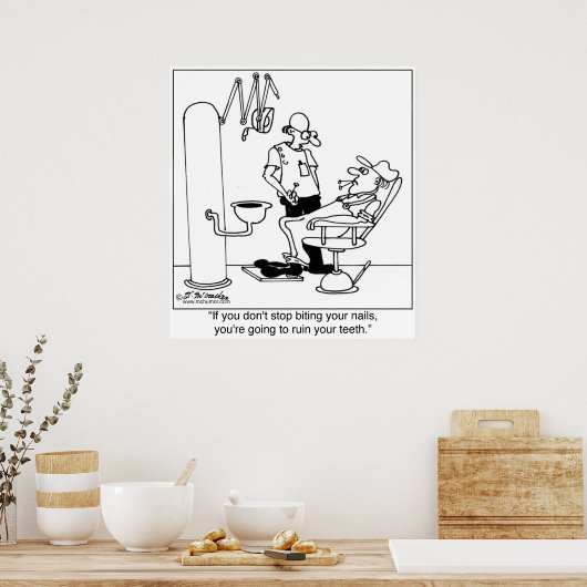 Stop met het maken van je nagels poster (Keuken)