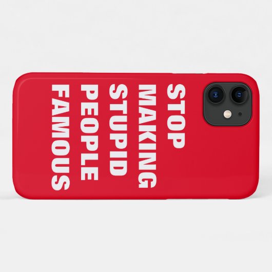 Stop met het maken van stoutmoedige mensen beroemd Case-Mate iPhone case (Achterkant (horizontaal))