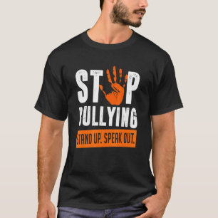 Stop met het opstaan van pesten Spreek uit Oranje T-shirt
