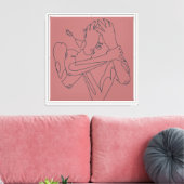 Stop met het overdenken van het ontwerp canvas afdruk (Insitu (Woonkamer))