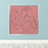 Stop met het overdenken van het ontwerp canvas afdruk (Insitu (Houten vloer))