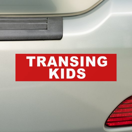 Stop met het overzetten van Kinderen Bumpersticker (Op auto)