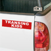 Stop met het overzetten van Kinderen Bumpersticker (Op Truck)