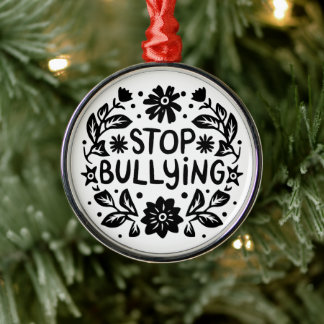 Stop met het pesten van anti-pestleraar metalen ornament