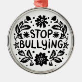 Stop met het pesten van anti-pestleraar metalen ornament (Voorkant)
