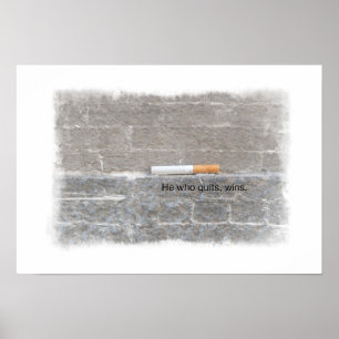 Stop met het Poster ter ondersteuning van het roke