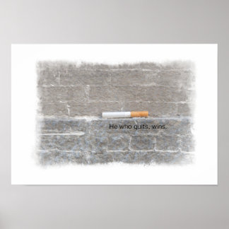Stop met het Poster ter ondersteuning van het roke