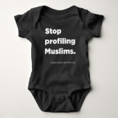 Stop met het profileren van moslims, Baby uit één  Romper (Voorkant)