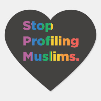 Stop met het profileren van moslims Rainbow Heart Hart Sticker