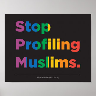 Stop met het profileren van moslims Rainbow-Poster Poster