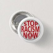 Stop met het racisme. ronde button 3,2 cm (Voorkant /achterkant)