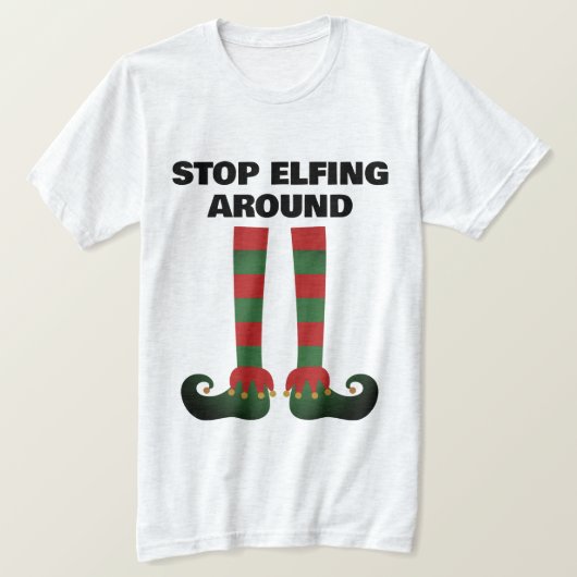 Stop met het rondslingeren van grappig kerst t shi t-shirt (Design voorkant)