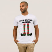 Stop met het rondslingeren van grappig kerst t shi t-shirt (Voorkant volledig)