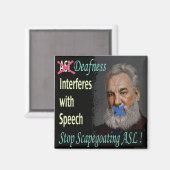 Stop met het sceptiseren van ASL! Magneet (Voorkant / Achterkant)