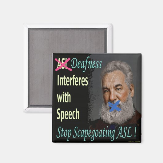 Stop met het sceptiseren van ASL! Magneet (Voorkant / Achterkant)