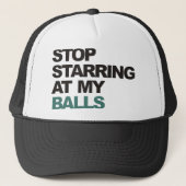 stop met het starten van mijn ballen .png trucker pet (Voorkant)