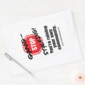 STOP MET HET STELEN VAN BENDES STICKER (Envelop)