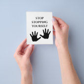 Stop met het stoppen van uw eigen offerte flyer (Hand)