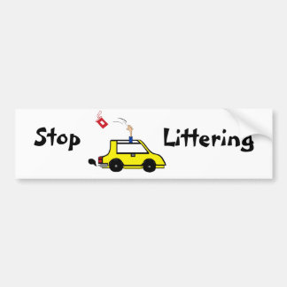 Stop met het strooien van de bumper bumpersticker