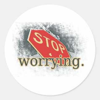 Stop met het tekenen van onrust op de weg ronde sticker