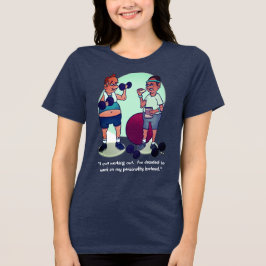 Stop met het trainen van Tri-Blend Navy Shirt