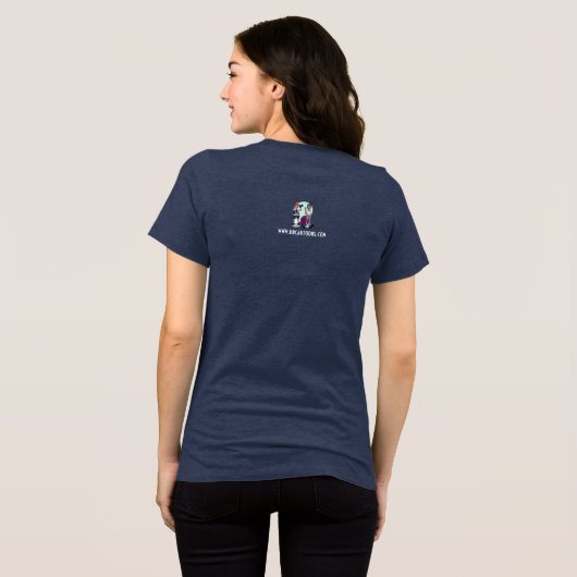 Stop met het trainen van Tri-Blend Navy Tri-Blend Shirt (Achterkant volledig)