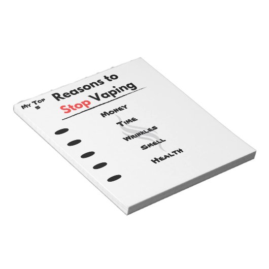 Stop met het vapen van motivatie om aangepaste red notitieblok (Schuin)