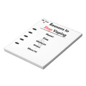 Stop met het vapen van motivatie om aangepaste red notitieblok (Linkerzijde)