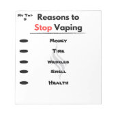 Stop met het vapen van motivatie om aangepaste red notitieblok (Voorkant)