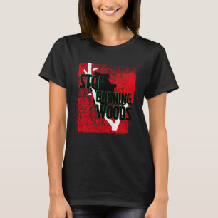 Stop met het verbranden van Bossen en red kola ber T-shirt