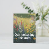 Stop met het vergiftigen van het gazon briefkaart (Staand voorkant)