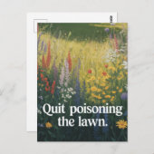 Stop met het vergiftigen van het gazon briefkaart (Voorkant / Achterkant)