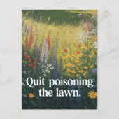 Stop met het vergiftigen van het gazon briefkaart (Voorkant)