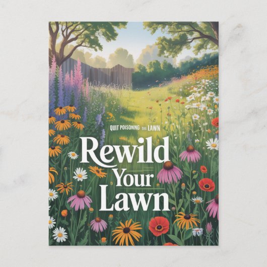 Stop met het vergiftigen van het gazon en herwilde briefkaart (Voorkant)