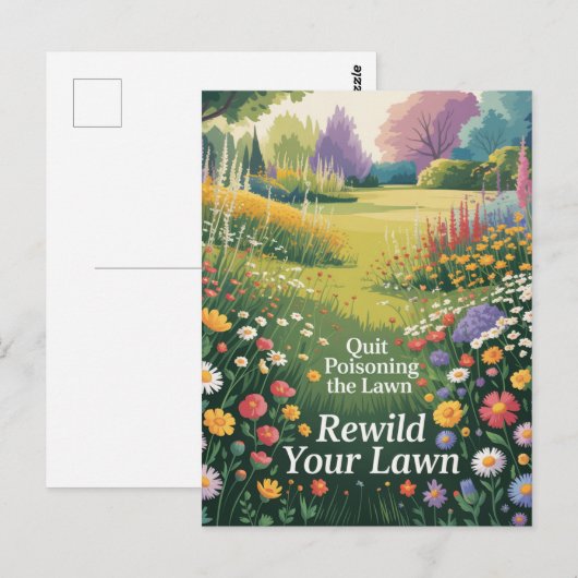 Stop met het vergiftigen van je gazon briefkaart (Voorkant / Achterkant)