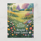 Stop met het vergiftigen van je gazon briefkaart (Voorkant)