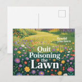 Stop met het vergiftigen van je wilde bloemen briefkaart (Voorkant / Achterkant)