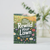 Stop met het vergiftigen van uw gazon onkruid Plan Briefkaart (Staand voorkant)