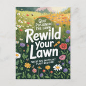 Stop met het vergiftigen van uw gazon onkruid Plan Briefkaart (Voorkant)