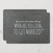 Stop met het vragen van grappige bruidsmeisje voor kaart (Voorkant / Achterkant)