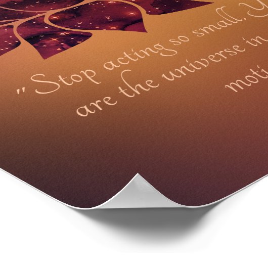 Stop met het werken met Small Rumi Quote Celestial Poster (Hoek)