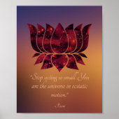 Stop met het werken met Small Rumi Quote Celestial Poster (Voorkant)