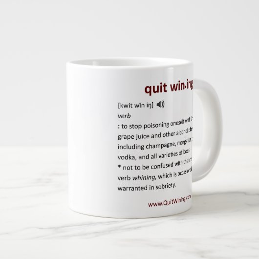 Stop met het winnen van Jumbo-Mok Grote Koffiekop (Voorkant rechts)