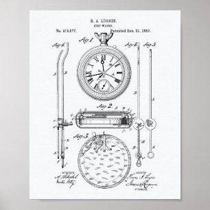 Stop met het Witboek Patent Art 1889 bekijken Poster