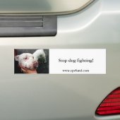 Stop met hondenvechten! Bumpersticker (Op auto)