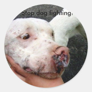 Stop met hondenvechten! stickers