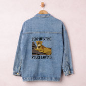 Stop met jagen begin te houden van leeuwin denim jacket (Hangar)