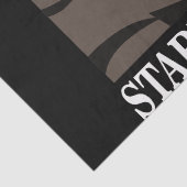 Stop met jagen begin te houden van leeuwin tissuepapier (Detail)