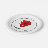 Stop met je dieet Duivel Satan Papieren Bordje (Gekanteld)