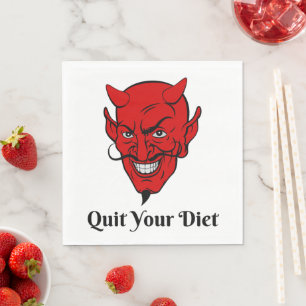 Stop met je dieet Duivel Satan Servet